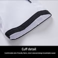 thumbnail image 2 of serony Chef Jacket Men Chef Coat Skin Friendly Chef Uniforms O-Neck Cheap Short Sleeve Tops Bakery Cooking Clothes Work Wear Black XL, 2 of 9