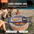 thumbnail image 2 of VEVOR Grille de Foyer X-Marks, Grille de Cuisson Rectangulaire, Grille de Barbecue pour Feu de Camp en Acier Robuste avec Poignée et Support en X, Batterie de Cuisine Portable pour Rassemblement à l'Extérieur, 44 Pouces Noir, 2 of 9