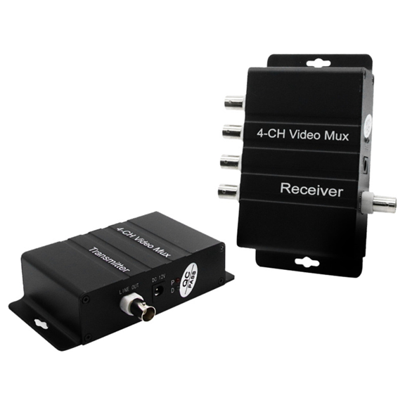 4 Channel Video Splitter, 4 Channel CCTV Video Multiplexer,Video Splitter with Analog Color Quad Processor,2 * video splitter,Black