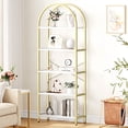 thumbnail image 3 of GloryStar Arched Bookshelf 5 Tier Bookcase Display Racks Tall Bookshelves Modern Storage Rack Shelf Large Wood Book Shelf for Bedroom, Living Room, Home Office, 3 of 8