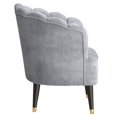 thumbnail image 2 of Modern Velvet Accent Chair in Grey, 2 of 7