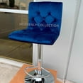 thumbnail image 4 of Tabouret réglable en tissu d'ameublement bleu Heavenly Collection ENSEMBLE DE 4, 4 of 5
