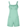 thumbnail image 4 of Dealovy Rompers for Women Summer Short Jumpsuits Dressy Casual Sleeveless Boho Overalls with Pockets, 4 of 7