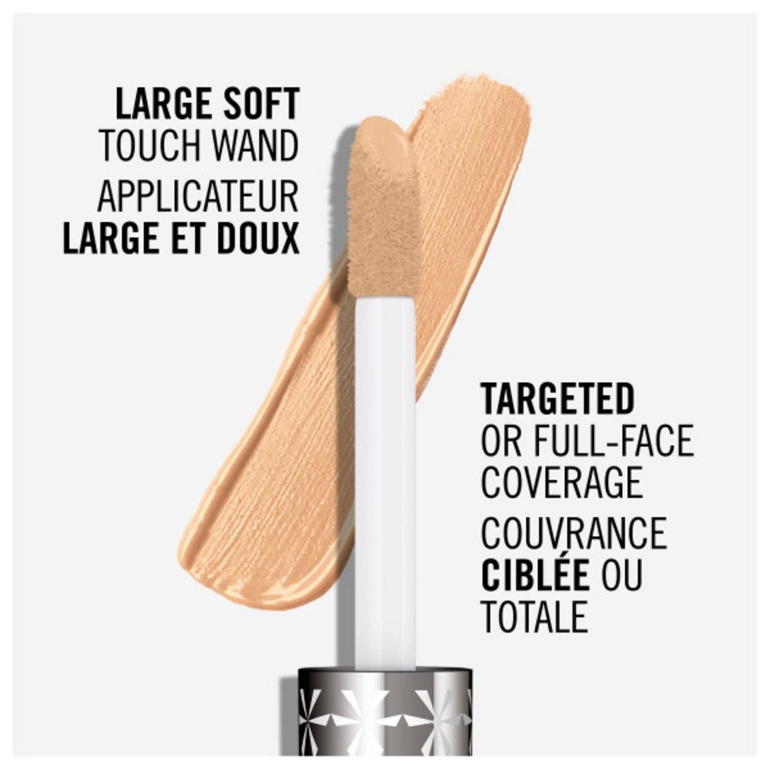 Rimmel Multi-Tasker Concealer, large soft wand, blendable formula, full coverage, crease-proof, transfer-proof & waterproof