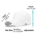 thumbnail image 3 of MIASHUI Unisex Baseball Cap Adjustable Lightweight Breathable Summer Trucker Hat,Black, 3 of 3