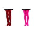 thumbnail image 1 of 2 Pack(Hot Pink 1PCS & RD3 1PCS) Multipack Leggings Pantihose Stretchy Basic Full Length Ballet Dance Pants Pantyhose Tan Pants for Spring Summer Stocking, 1 of 4