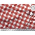 thumbnail image 2 of Soimoi Silk Fabric Gingham Check Printed Fabric 1 Yard 42 Inch Wide, 2 of 3