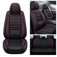 thumbnail image 2 of Maidao Car Seat Covers Leather Set for Mercedes-Benz for B160 2009-Present 5 Seats Airbag Compatible Water Resistant Front Rear Cushion Protector Red, 2 of 7