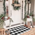thumbnail image 4 of Dvkptbk Fall Outdoor Rug Orange Plaid Outdoor Rug Hand-Woven Check Rug Layered Doormats for Front Door/Front Porch/Farmhouses/Entryway/Patio, 4 of 7