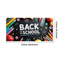 thumbnail image 1 of Back to School Banner Colorful Educational Welcome Backdrop Perfect for Classroom Decorations Party Supplies Photography Props School Event, 1 of 3