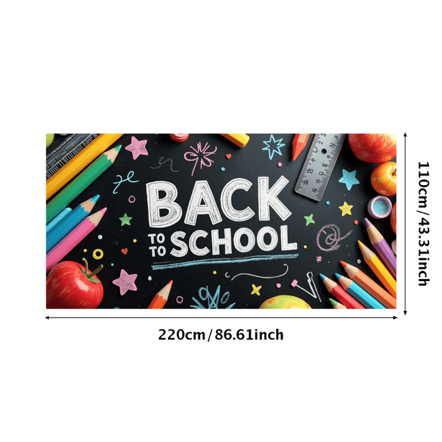 Back to School Banner Colorful Educational Welcome Backdrop Perfect for Classroom Decorations Party Supplies Photography Props School Event
