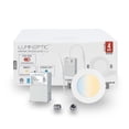 thumbnail image 1 of LUMINEPTIC 4 Inch 20 Pack 5CCT Dimmable Slim Recessed LED Pot Lights, Selectable Colors, Bathroom & Damp Locations, 1 of 6