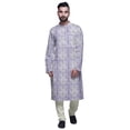 thumbnail image 2 of Atasi Kurta Imprimé pour Hommes Col Mandarin Popeline de Coton Kurta Chemise Décontractée, 2 of 7