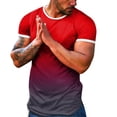 thumbnail image 1 of BOBOGOJP T-Shirts à Col Rond pour Hommes Manches Courtes Été Tee-Shirt Décontracté Ample (Rose Vif,L), 1 of 4