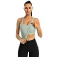 thumbnail image 3 of Charmo Women's Scoop Neck Ribbed Tank Tops Slim Straps Cropped Tops Built in Bra, 3 of 6