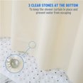 thumbnail image 4 of Hotel Quality Fabric Shower Curtain Liners 40 Inch by 72 Inch, Navy Water Resistant Bathroom Curtains, Rust Resistant Grommets Top Weighted Bottom Machine Washable, 4 of 6