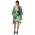 thumbnail image 4 of Bimba Printed Caftan Gown Maxi Robe Dress For Women Beachwear Short Swimsuit Cover Up, 4 of 7