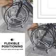 thumbnail image 4 of HOMCOM 2-Bike Adjustable Bike Rack, Steel Floor Bike Stand, Silver, 4 of 10