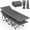 Gris Foncé, variante sur Outsunny Lit de Camp pour Adultes avec Coussin, Lit Pliant, Noir
