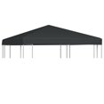 thumbnail image 1 of vidaXL Couverture Supérieure de Gazebo 310 G/m2 3x3 m Gris, 1 of 4