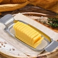 thumbnail image 4 of Binwennn Butter & Cheese Slice Stainless Steel Multipurpose Butter And Cheese Cutter Slicer With Ergonomic Handle For Butter Block Cheese Fruit Baking Burger Bread Ring Tofu Large French Fry Seasoning, 4 of 8