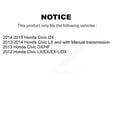 thumbnail image 2 of Transit Auto Front Coated Disc Brake Rotors and Semi-Metallic Pads Kit for Car Honda Civic KGS-100464, 2 of 11