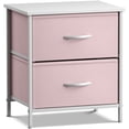 thumbnail image 3 of Sorbus 2 Drawers Nightstand Chest End-Table - Pink, 3 of 11