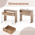 thumbnail image 3 of Gymax Extendable Computer Desk w/ 2 Storage Drawers & Monitor Shelf, 3 of 10