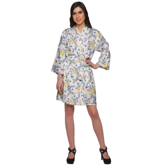 Moomaya Short Kimono Robes For Women Kimono Cotton Robes For Women Plus Size