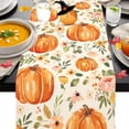 thumbnail image 3 of Chemin de Table Citrouille d'Automne pour l'Action de Grâce avec Motif à Carreaux Feuille d'Érable, Décor de Table de Cuisine et Salle à Manger en Lin pour Fête des Récoltes, Réutilisable, Facile à Nettoyer, Accent Festif pour la Maison, 3 of 8