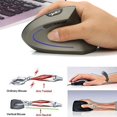 thumbnail image 5 of Ergonomic Mouse High Precision Optical Vertical Mouse Adjustable DPI Wireless Computer Mouse black, 5 of 5