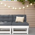 thumbnail image 1 of vidaXL Middle Sofa with Cushions White Solid Wood Pine, 1 of 5