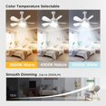 thumbnail image 4 of Socket Ceiling Fans with Lights and Remote - Socket Fan Light with Dimmable Led Light Bulb,Screw in Small Ceiling Fan, 4 of 8