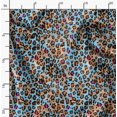 thumbnail image 2 of Soimoi Blue polyester Crepe Fabric Leopard Animal Skin Fabric Prints By Yard 52 Inch Wide, 2 of 6