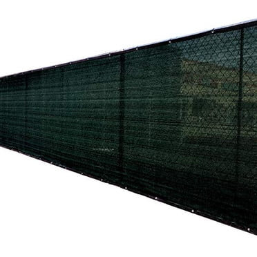 Fence4ever Écran d'Intimité de Clôture Noir 3e Gén. 6 Pieds x 50 Pieds Pare-Brise Toile d'Ombrage Filet en Maille Bâche (Oeillets en Aluminium)