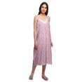 thumbnail image 3 of Moomaya Robe de Nuit Imprimée pour Femmes, Col en V, Bretelles Spaghetti, 3 of 6