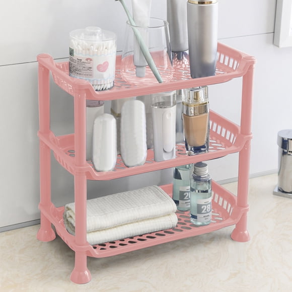 EGNMCR Organisateurs et Rangement de Garde-Robe, Organisation et Rangement, Bacs de Rangement, Contenants de Rangement Étagère de Salle de Bain à Trois Niveaux Étagère de Cuisine Étagère de Rangement à Plusieurs Niveaux Étagère de Rangement de Bureau Étagères en Plastique