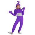 thumbnail image 1 of Adult Teletubbies Tinky Winky Jumpsuit Costume, 1 of 3