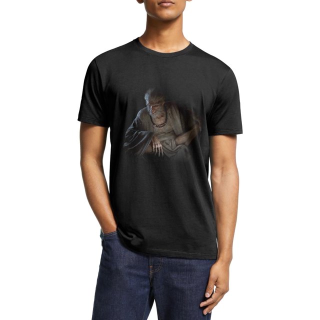 T-Shirt Wukong à Manches Courtes T-Shirt d'Été Col Rond Manches Courtes Descendants de Wukong Tee