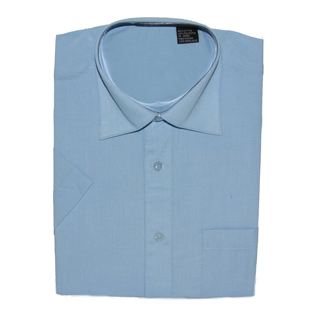 Gravity Threads Mens Dress Shirt Short Sleeve , XL Lt Blue