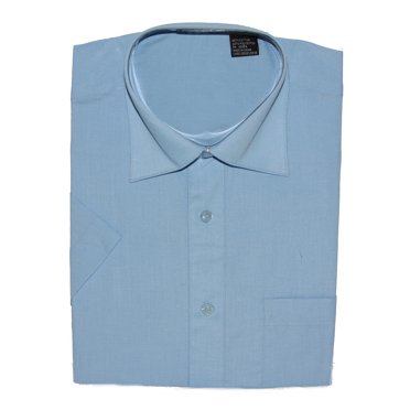 Gravity Threads Mens Dress Shirt Short Sleeve , S Lt Blue