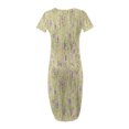 thumbnail image 3 of Ovzne Robes pour Femmes 2025 Robe Mode Robe Décontractée pour Femmes Imprimée à Manches Courtes Col Rond Robe avec Poches Grande Taille Robe Maxi à Manches Courtes Imprimée Liquidation, 3 of 5