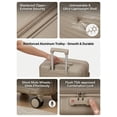 thumbnail image 3 of TRAVLR Monograph 4 Piece Luggage Set, Unbreakable Polypropylene Hardside Spinner Suitcase with 12" Vanity Case, Anti-Blast YKK Zippers, TSA Lock, Expandable Travel Bags (Milk Tea ), 3 of 6