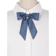 thumbnail image 4 of INSPIRE CHIC Women's Bow Ties Solid Color Western Ribbon Pre-Tied Bowties Royal Blue One Size, 4 of 6