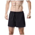 thumbnail image 2 of Styesk Mens Shorts Man Solid-Color Casual Sports Breathable Running Training Drawstring Pocket Shorts, 2 of 7