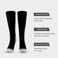 thumbnail image 2 of 6 Paires de Bas de Compression pour Femmes Hommes Circulation 20-30 mmHg Bas de Compression pour Course Infirmière Enflure Voyage Vol, 2 of 7