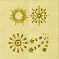 thumbnail image 1 of Ahgly Company Tapis d'Intérieur Lavable en Machine Carré Jaune Transitionnel, 8 Pieds Carré, 1 of 7
