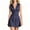 Navy, variant on CHUMUD Summer Dresses for Women Sleeveless Collared Denim Mini Dress with Button-Front, Casual Fitted A-Line Jean Dress