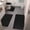 Black#3537, variant on Memory Foam Bath Mat Set 4 Piece Non Slip Water Absorbent Bathroom Rugs Machine Washable for Shower and Toilet