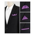 thumbnail image 4 of INSPIRE CHIC Men's Pocket Square Solid Color Handkerchiefs Self-folded For Wedding Party Purple One Size, 4 of 4